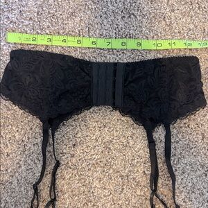 Victoria's Secret Black Lace Garter Belt